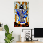 Venster Glas in lood Poster (Thuiskantoor)