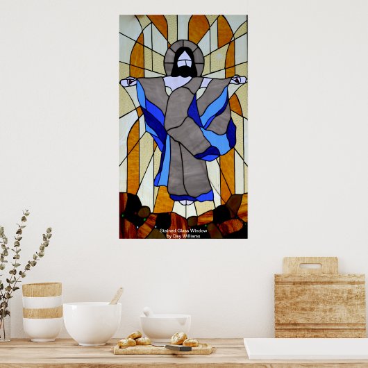 Venster Glas in lood Poster (Keuken)