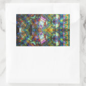 Venster Glas in lood Rechthoekige Sticker (Tas)