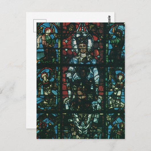Venster Glas in lood  religieuze kerk Briefkaart (Voorkant / Achterkant)