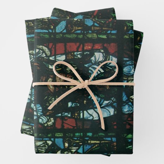 Venster Glas in lood  religieuze kerk Inpakpapier Vel (In situ)