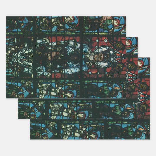 Venster Glas in lood  religieuze kerk Inpakpapier Vel (Set)