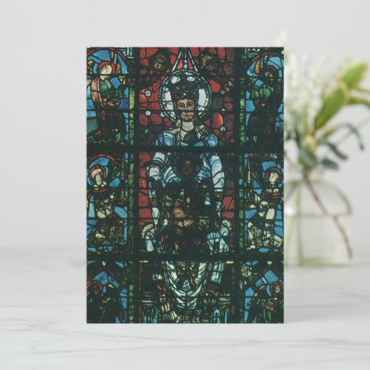 Venster Glas in lood  religieuze kerk Kaart (Staand voorkant)