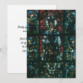 Venster Glas in lood  religieuze kerk Kaart (Voorkant / Achterkant)