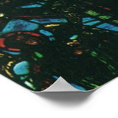 Venster Glas in lood  religieuze kerk Poster (Hoek)