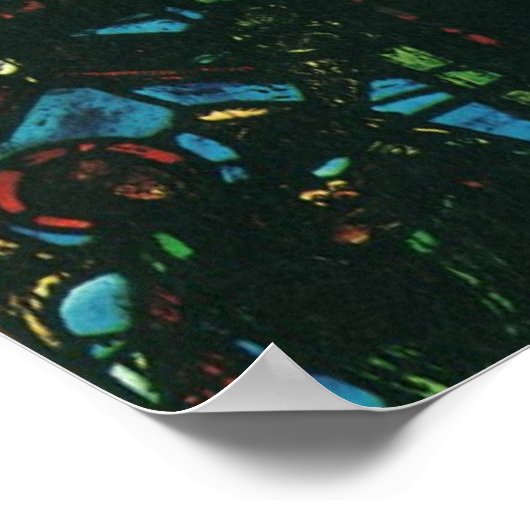 Venster Glas in lood  religieuze kerk Poster (Hoek)