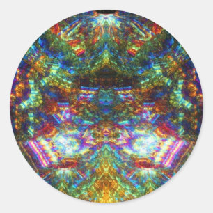 Venster Glas in lood Ronde Sticker