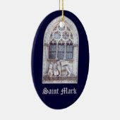 Venster Glas in lood San Marco Winged Lion Keramisch Ornament (Rechts)