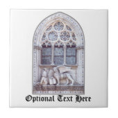 Venster Glas in lood San Marco Winged Lion Tegeltje (Voorkant)