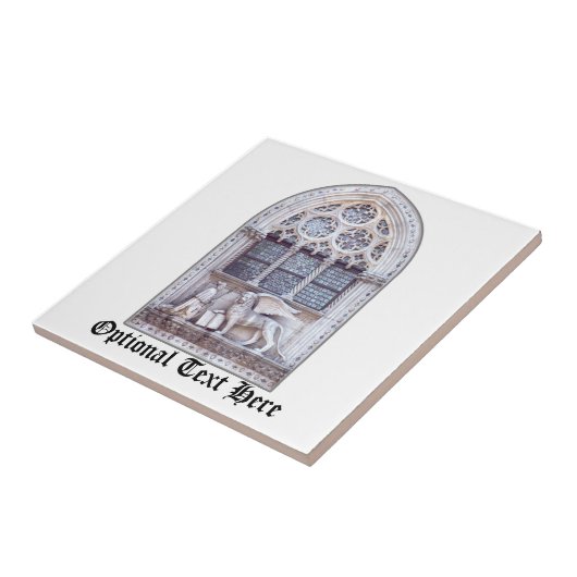 Venster Glas in lood San Marco Winged Lion Tegeltje (Zijkant)