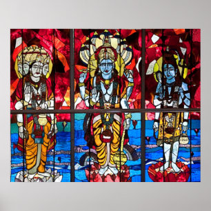 Venster Glas in lood Trinity Poster
