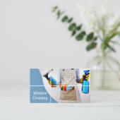 Venster, glas, Visitekaartje voor het schoonmaken  (Staand voorkant)