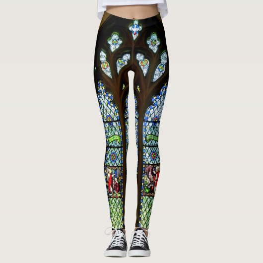 Venster Groen Zuid-Glas in lood Leggings (Voorkant)