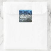 Venster Icy Vierkante Sticker (Tas)