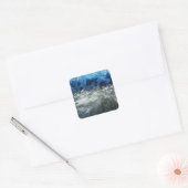 Venster Icy Vierkante Sticker (Envelop)