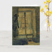 Venster in Bataille Restaurant door Vincent van Go Kaart (Gele Bloem)