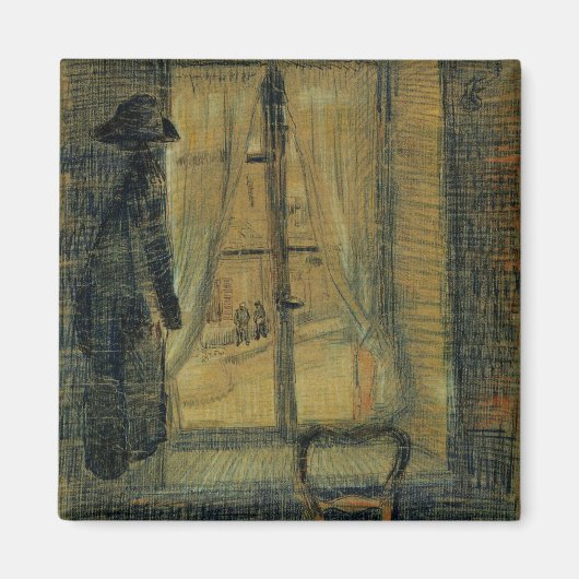 Venster in Bataille Restaurant door Vincent van Go Magneet (Voorkant)