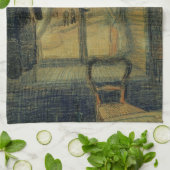 Venster in Bataille Restaurant door Vincent van Go Theedoek (Gevouwen)