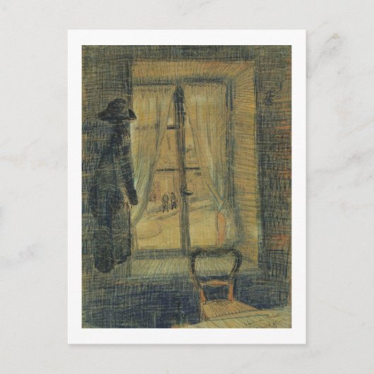 Venster in Bataille Restaurant Van Gogh Fine Art Briefkaart (Voorkant)