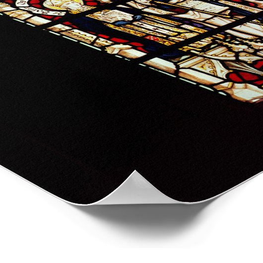 Venster in de kathedraal van Worcester, 15e eeuw Poster (Hoek)