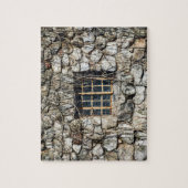 Venster in een muur van steen legpuzzel (Verticaal)