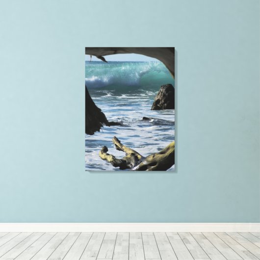 Venster in Natuur Canvas Afdruk (Insitu (Houten vloer))