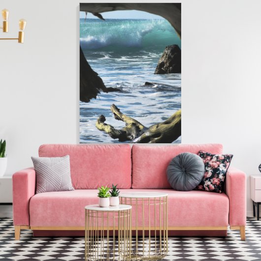 Venster in Natuur Canvas Afdruk (Insitu (Woonkamer))