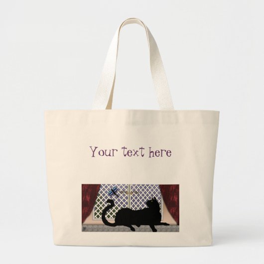 venster kat grote tote bag (Voorkant)