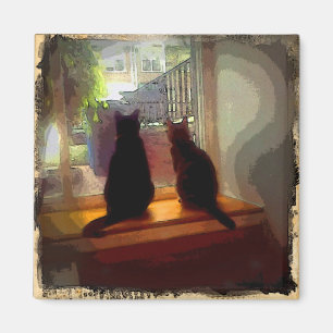 Venster Katten CB verzamelen Magneet