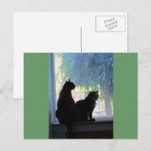 Venster Katten verzamelen Briefkaart (Voorkant / Achterkant)