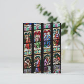 Venster Kleurrijk Glas in lood Briefkaart (Staand voorkant)