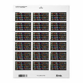 Venster Kleurrijk Glas in lood Etiket (Full Sheet)