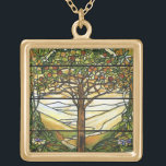 Venster Levenslang/Glas in lood Tiffany Goud Vergulden Ketting<br><div class="desc">Kunst maakt een betekenisvol,  liefdevol cadeau voor haar voor bijna elke keer. Bedankt voor het bekijken.</div>
