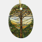 Venster Levenslang/Glas in lood Tiffany Keramisch Ornament (Achterkant)