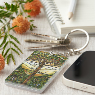 Venster Levenslang/Glas in lood Tiffany Sleutelhanger