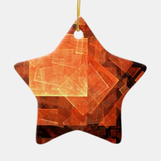 Venster Licht Abstract Art Star-Ornament Keramisch Ornament (Voorkant)