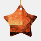 Venster Licht Abstract Art Star-Ornament Keramisch Ornament (Achterkant)
