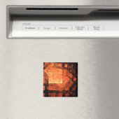Venster Licht Abstract Kunstvierkant Magnet (Insitu (Vaatwasser))