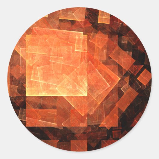 Venster Lichte Abstracte art Ronde Sticker (Voorkant)