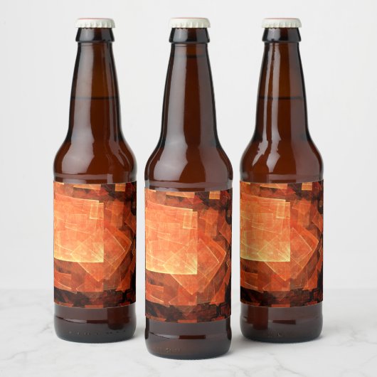 Venster Lichte Abstracte Kunst Bier Etiket (Flessen)