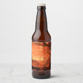 Venster Lichte Abstracte Kunst Bier Etiket (Voorkant)