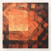 Venster Lichte Abstracte Kunst Glazen Onderzetter (Voorkant)