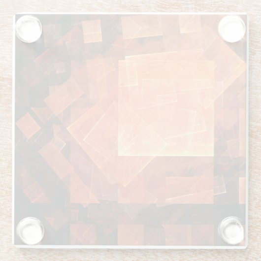 Venster Lichte Abstracte Kunst Glazen Onderzetter (Achterkant)