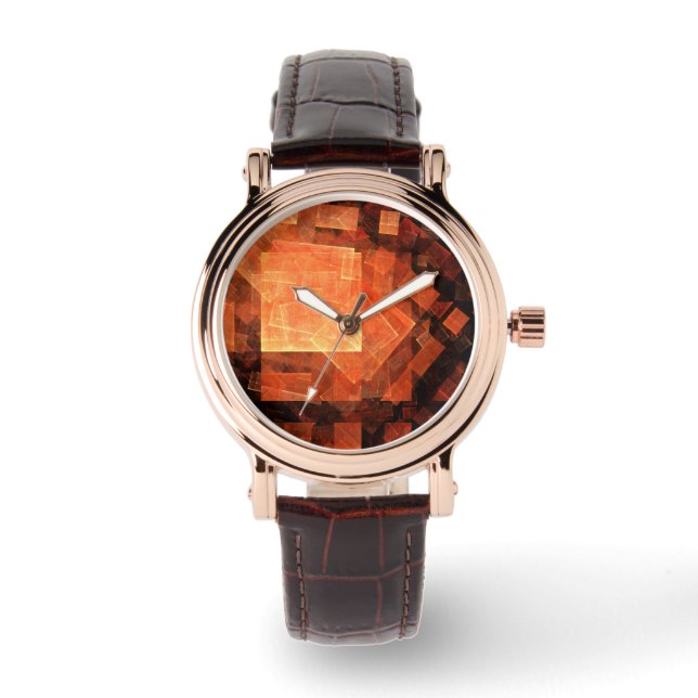 Venster Lichte Abstracte Kunst Horloge (Voorkant)