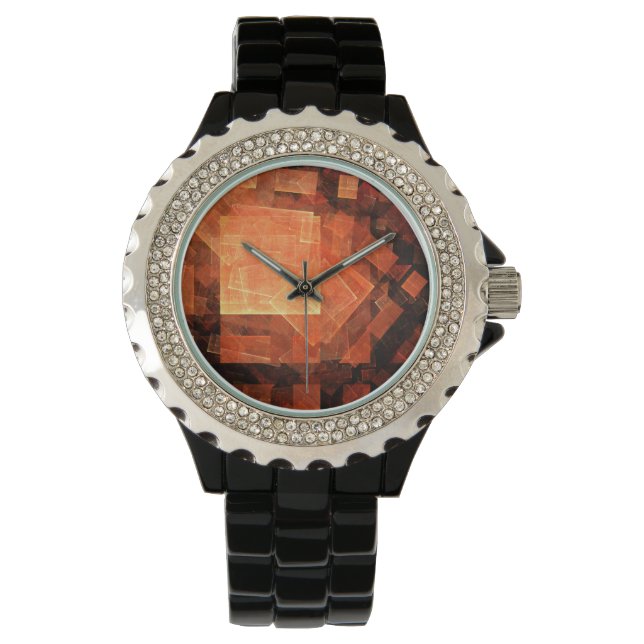 Venster Lichte Abstracte Kunst Horloge (Voorkant)