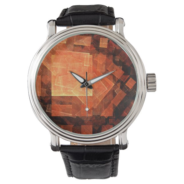 Venster Lichte Abstracte Kunst Horloge (Voorkant)