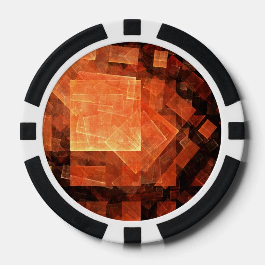 Venster Lichte Abstracte Kunst Poker Chips (Voorkant)