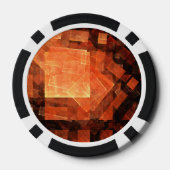 Venster Lichte Abstracte Kunst Poker Chips (Achterkant)