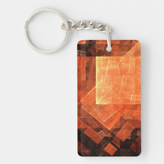 Venster Lichte Abstracte Kunst Sleutelhanger (Voorkant)