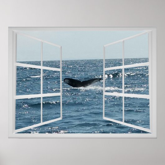 Venster Lijst met walvis Poster (Voorkant)